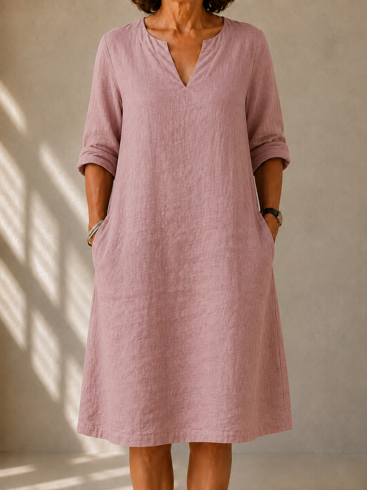 Rosalie™ | Blush Serenity Midi Dress