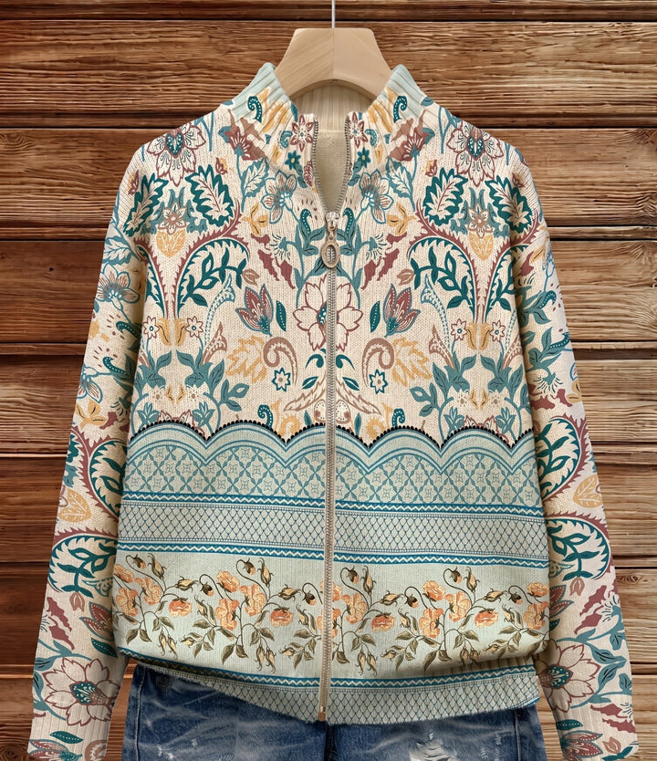 Lowenna™ | Heritage Bloom Zip Cardigan