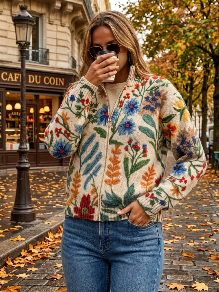 Fenella™ | Meadow Bloom Zip Cardigan