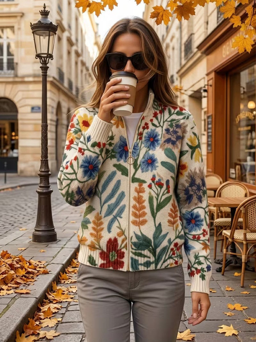 Fenella™ | Meadow Bloom Zip Cardigan