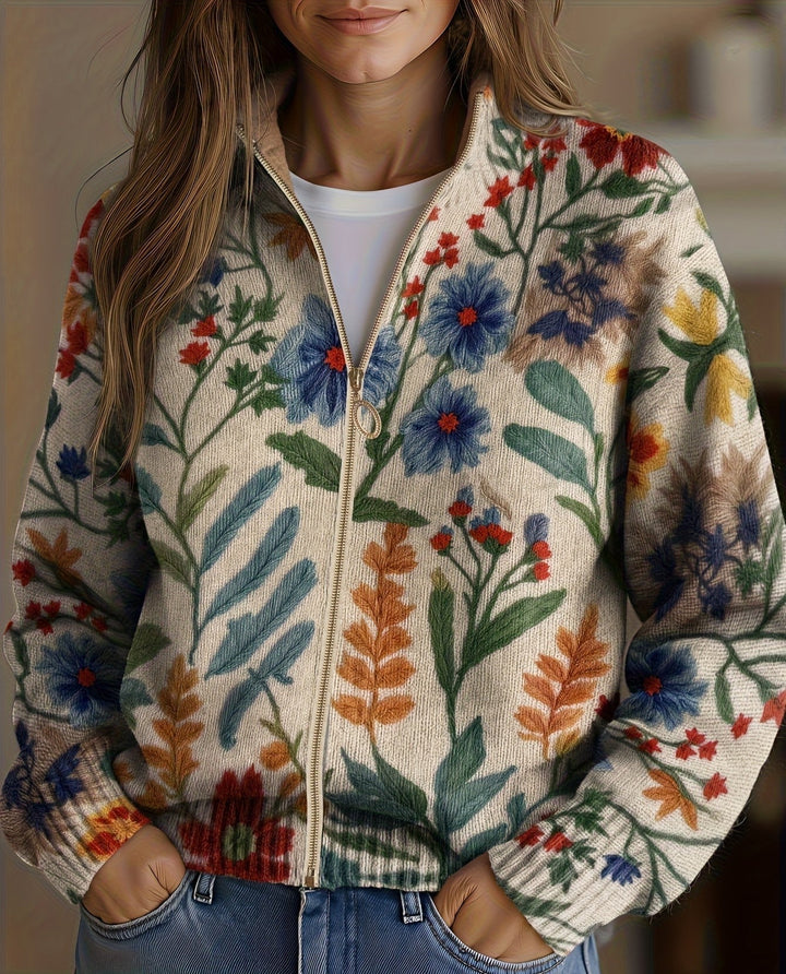 Fenella™ | Meadow Bloom Zip Cardigan