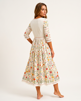 Elodie™ | Wildflower Whimsy Midi Dress