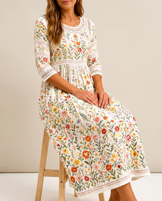 Elodie™ | Wildflower Whimsy Midi Dress