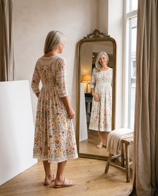 Elodie™ | Wildflower Whimsy Midi Dress