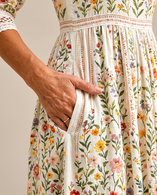 Elodie™ | Wildflower Whimsy Midi Dress