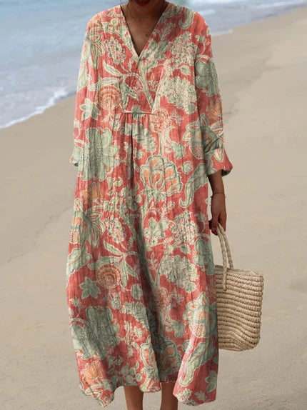 Eufrasia | Vestido Coral de Verano