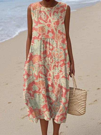 Eufrasia | Vestido Coral de Verano