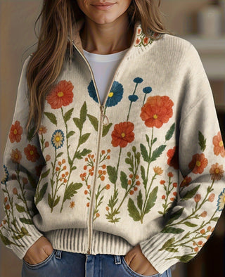 Elowen™ | Wildflower Zip Cardigan