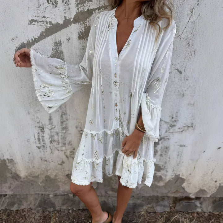 Rosario | Vestido Manga Acampanada